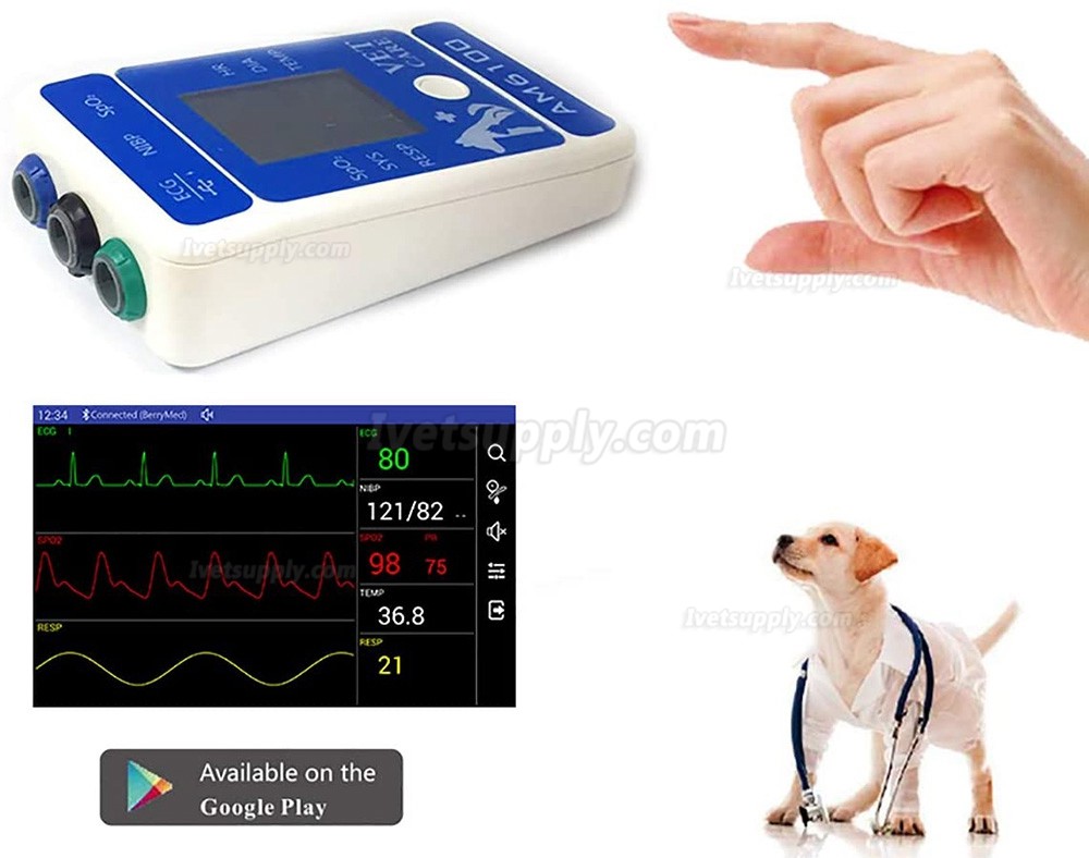 Vet Multiparameter Veterinary Monitor Veterinary Use Digital Blood Pressure Monitor